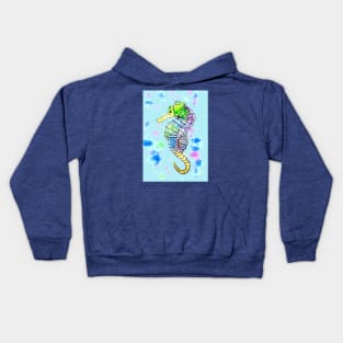 Watercolour Seahorse Kids Hoodie